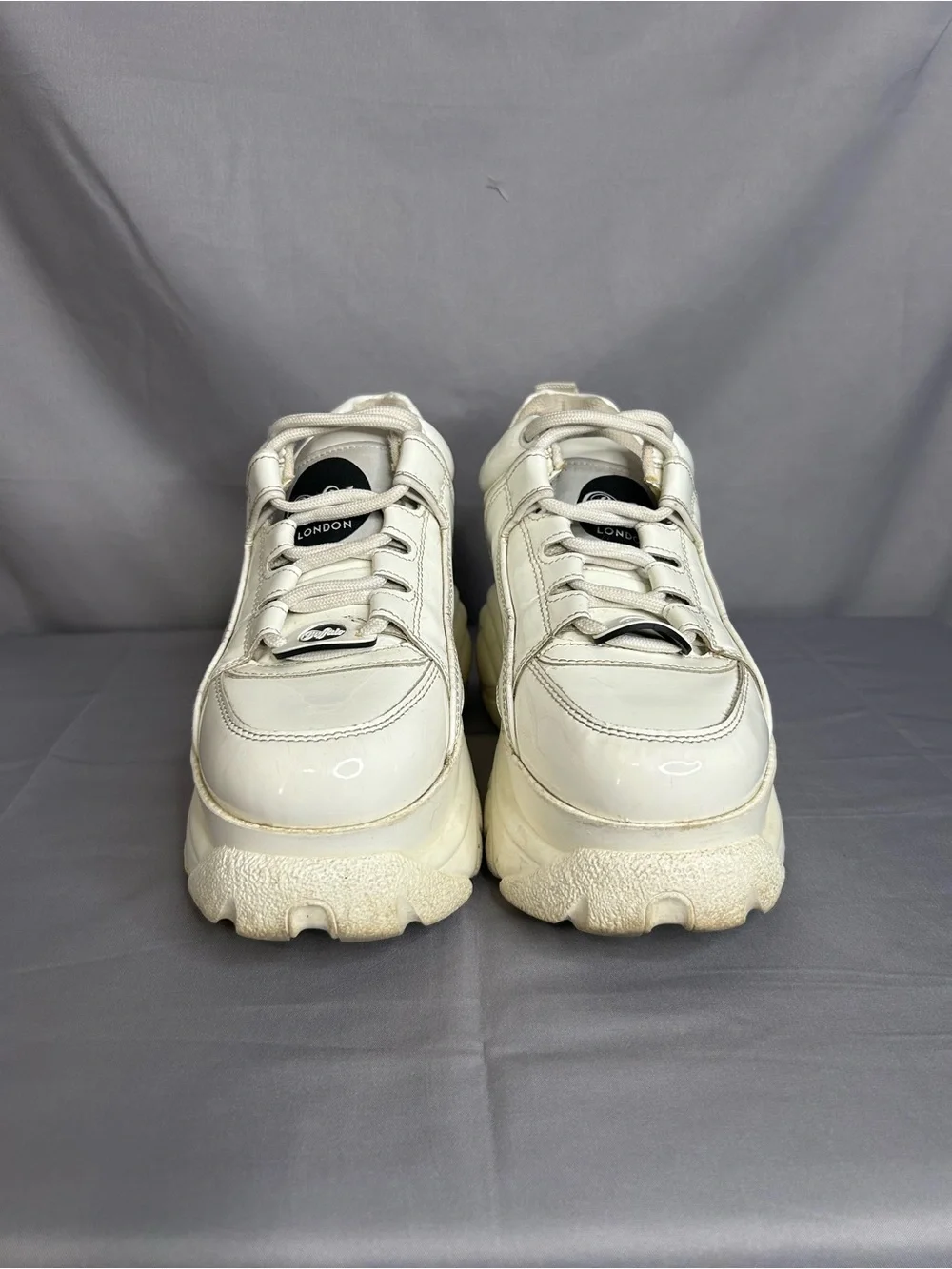Buffalo 36 Classic Low Leather Platform Boots Shoes White Leather Women’s US 6